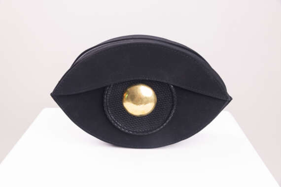 Mystic Eye: Black and Gold Statement Handbag - Image 2